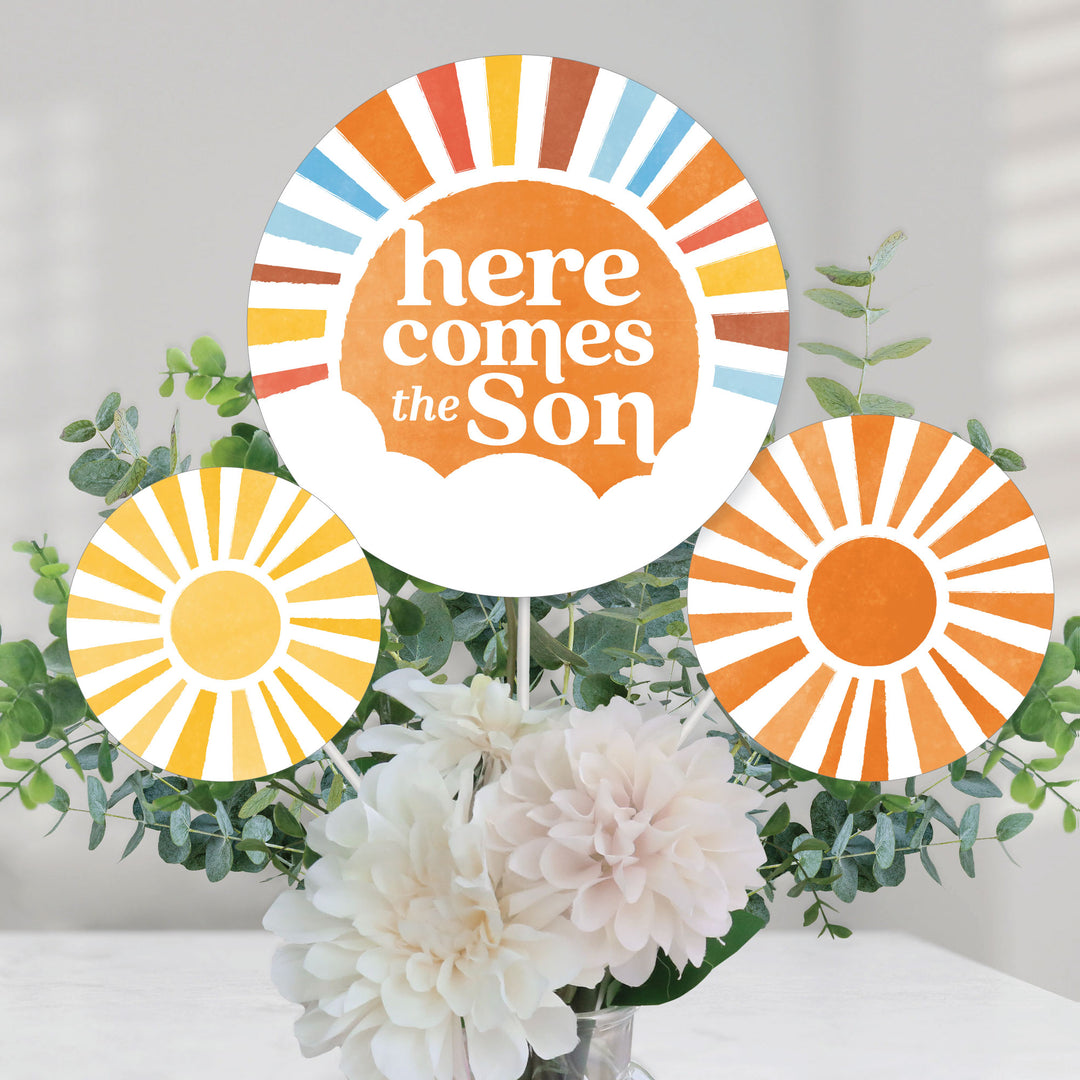 Here Comes The Son Table Toppers - 15 Ct