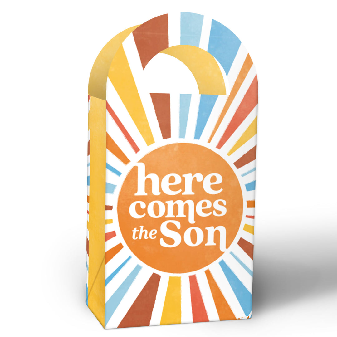 Here Comes The Son Paper Favor Bags - 12 Ct