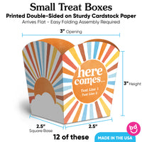 Custom Text Here Comes The Son Treat Boxes - 12 Ct