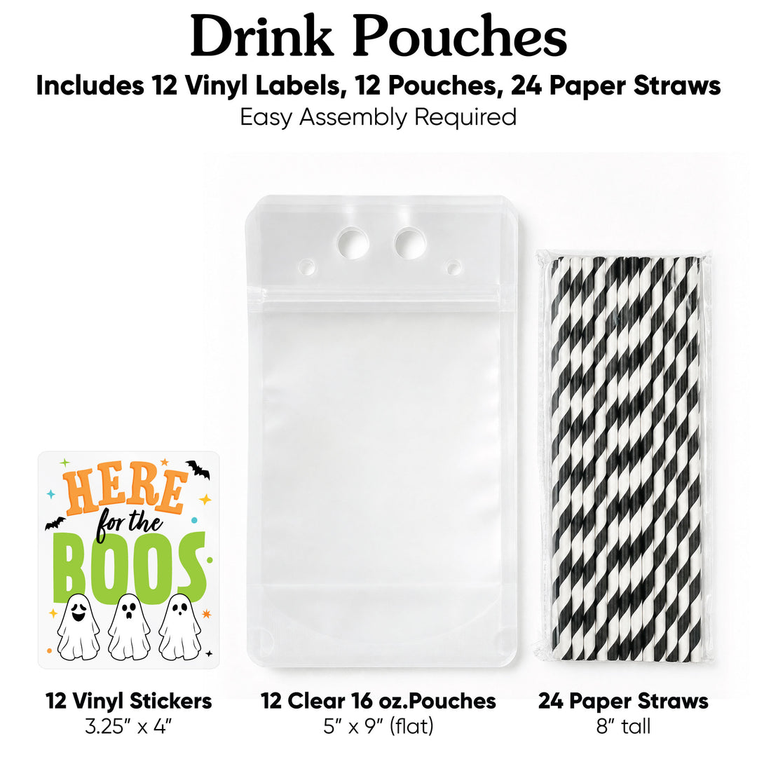 Drink Pouches - Here for the Boos - 12 Ct