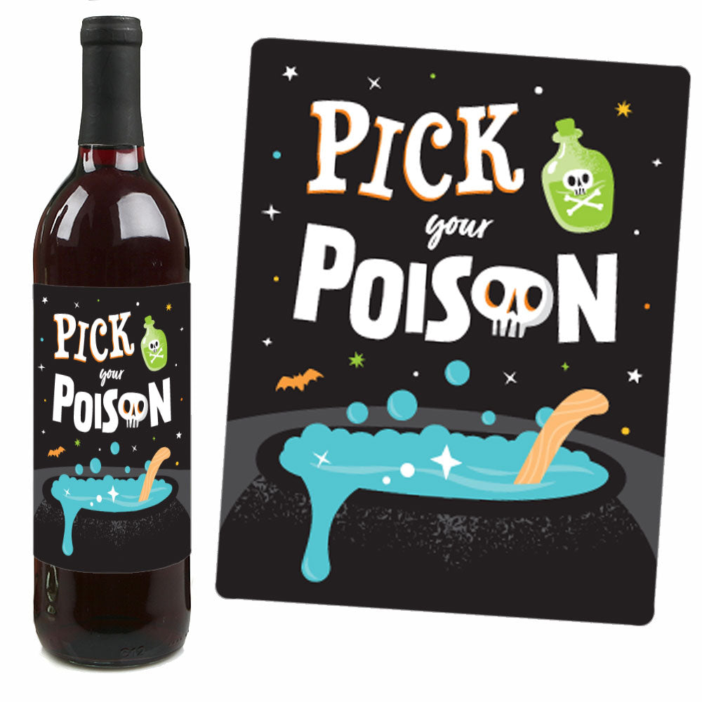 Here For The Boos - Wine Bottle Stickers - 4 Ct