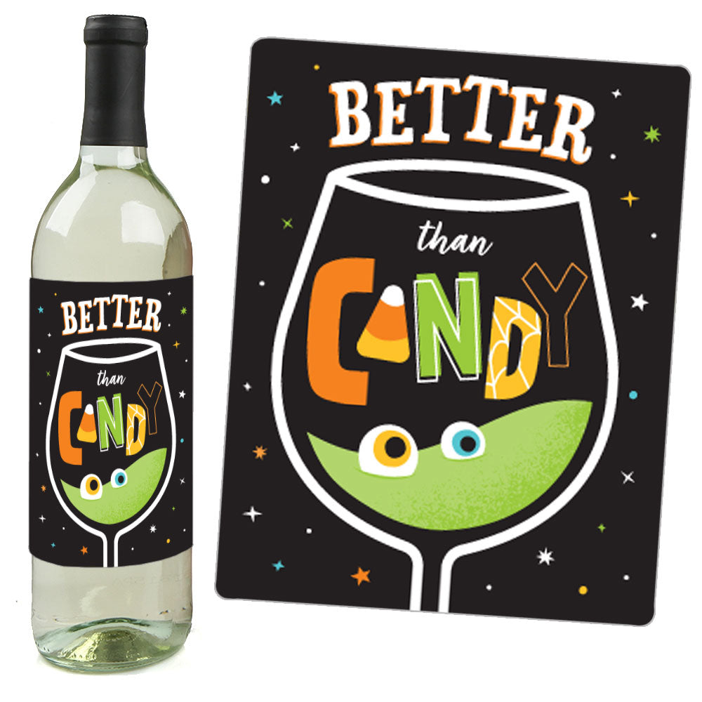 Here For The Boos - Wine Bottle Stickers - 4 Ct