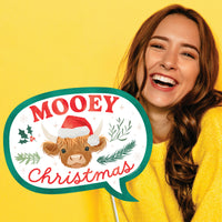Highland Christmas Cow Funny Photo Props - 10 Ct