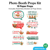 Highland Christmas Cow Funny Photo Props - 10 Ct
