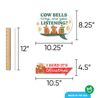Highland Christmas Cow Funny Photo Props - 10 Ct
