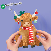 Highland Christmas Cow Garland Banner - 15 Pc