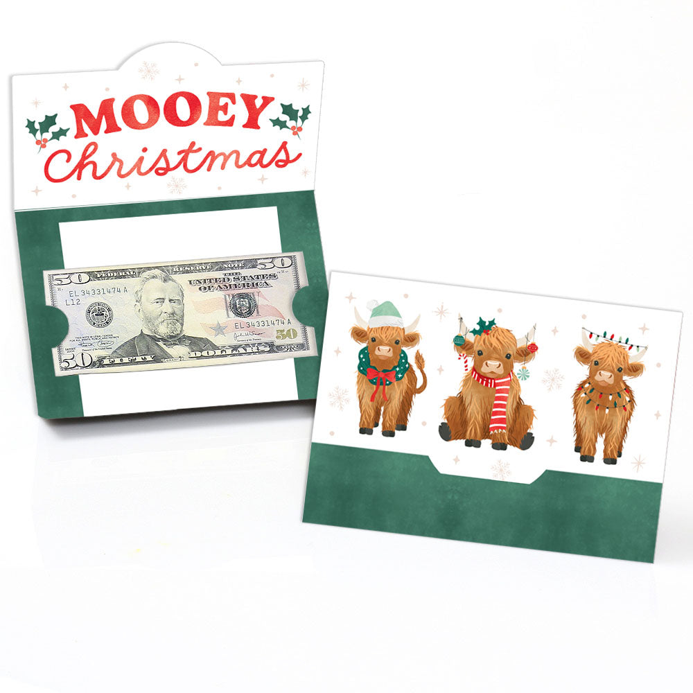 Highland Christmas Cow Money And Gift Card Holders - 8 Ct