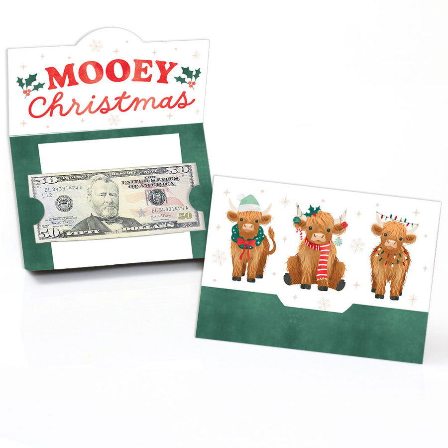 Highland Christmas Cow Money And Gift Card Holders - 8 Ct