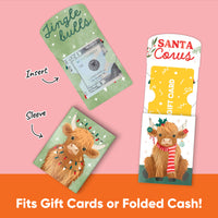 Highland Christmas Cow Nifty Gifty Card Holders - 8 Ct