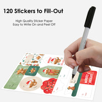 Highland Christmas Cow To and From Stickers - 12 Sheets