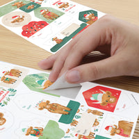 Highland Christmas Cow To and From Stickers - 12 Sheets