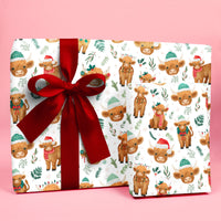 Highland Christmas Cow - Wrapping Paper