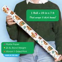 Highland Christmas Cow - Wrapping Paper