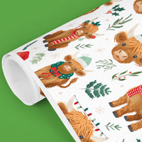 Highland Christmas Cow - Wrapping Paper