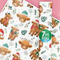 Highland Christmas Cow - Wrapping Paper