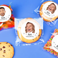 Custom Face Stickers & Clear Cookie Bags - His & Hers Favorite