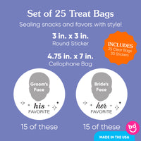Custom Face Stickers & Clear Cookie Bags - His & Hers Favorite