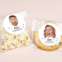 Custom Face Stickers & Clear Cookie Bags - His & Hers Favorite