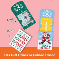 Hockey Santa Nifty Gifty Card Holders - 8 Ct