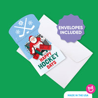 Hockey Santa Nifty Gifty Card Holders - 8 Ct