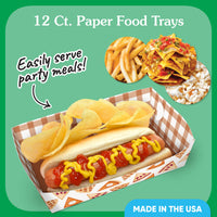 Holiday Pie Paper Food Trays - 12 Ct