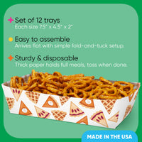 Holiday Pie Paper Food Trays - 12 Ct