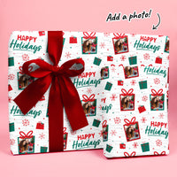Custom Photo Wrapping Paper - Holiday Thank You