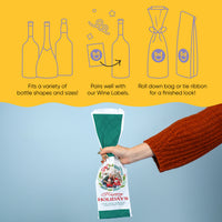 Custom Photo Wine Bags - Holiday Wreath