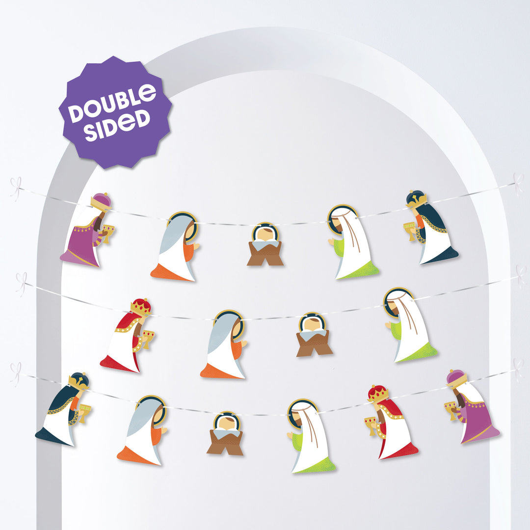 Holy Nativity Garland Banner - 15 Pc