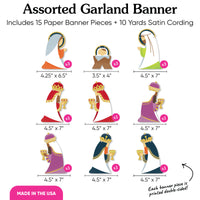 Holy Nativity Garland Banner - 15 Pc