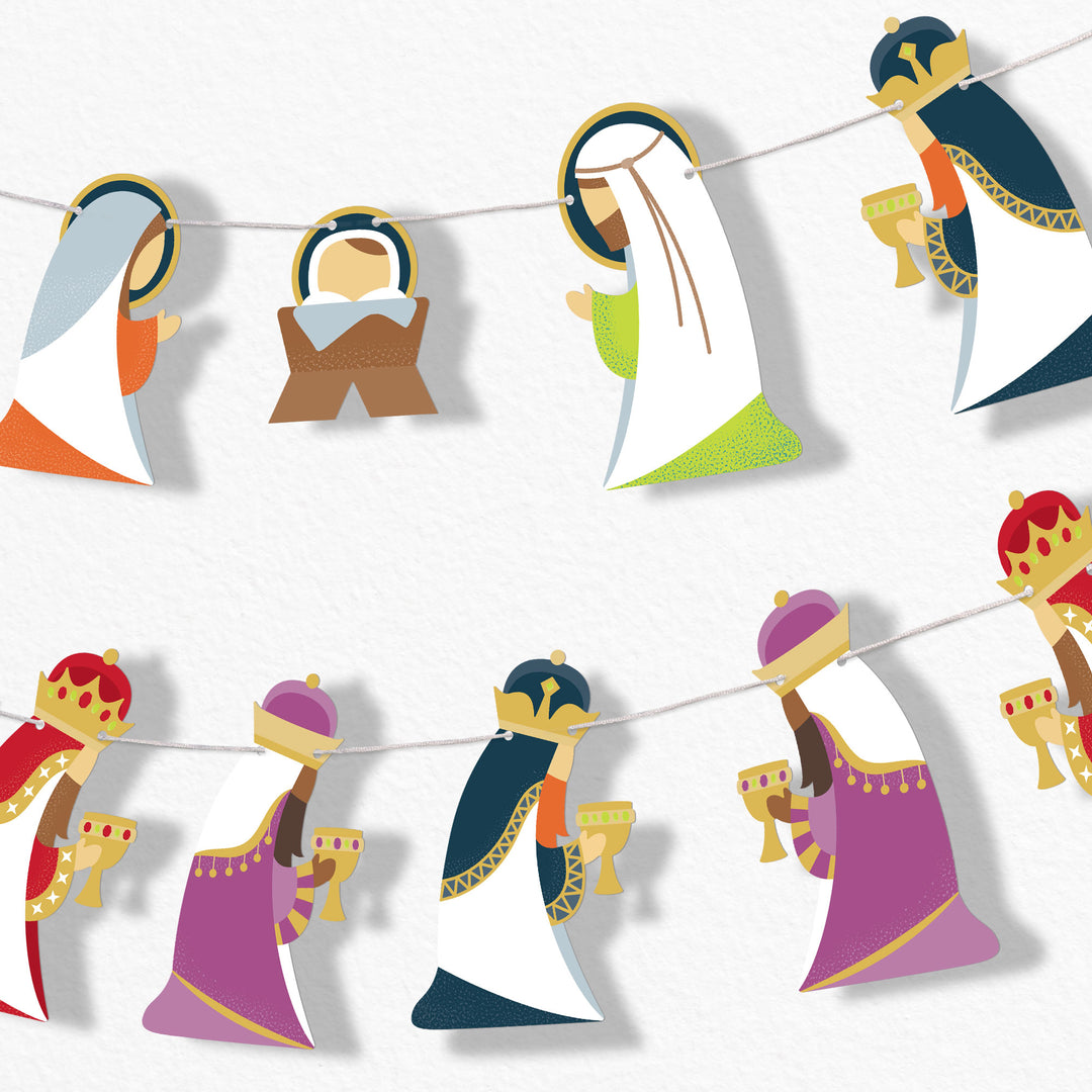 Holy Nativity Garland Banner - 15 Pc