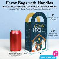 Holy Nativity Paper Favor Bags - 12 Ct