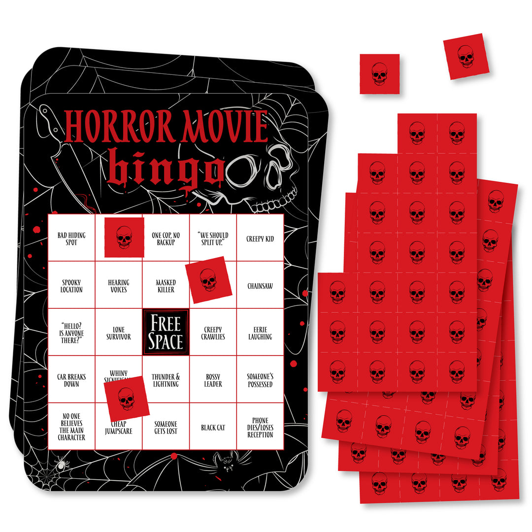 Horror Movie Halloween Bingo Game - 18 Ct