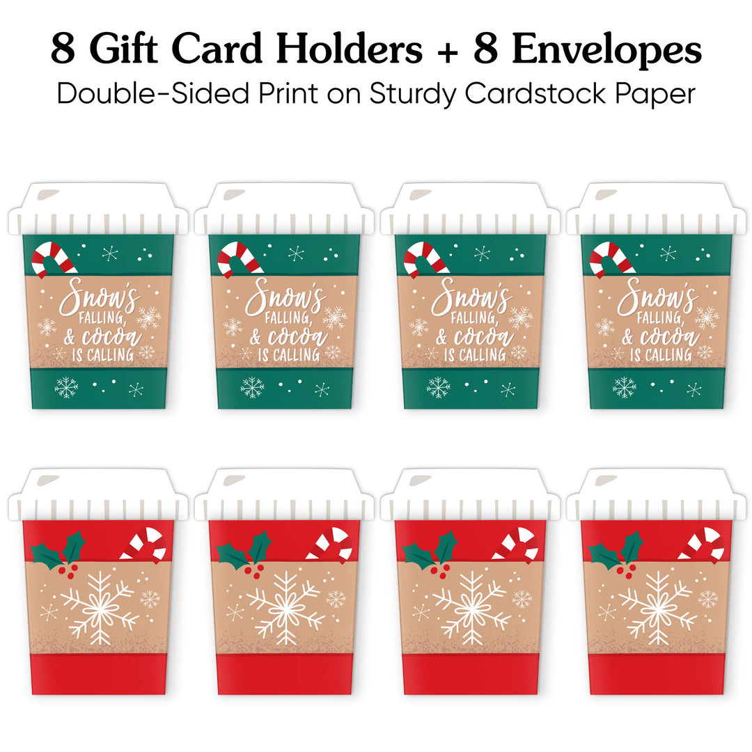 Assorted Hot Cocoa Nifty Gifty Card Holders - 8 Ct