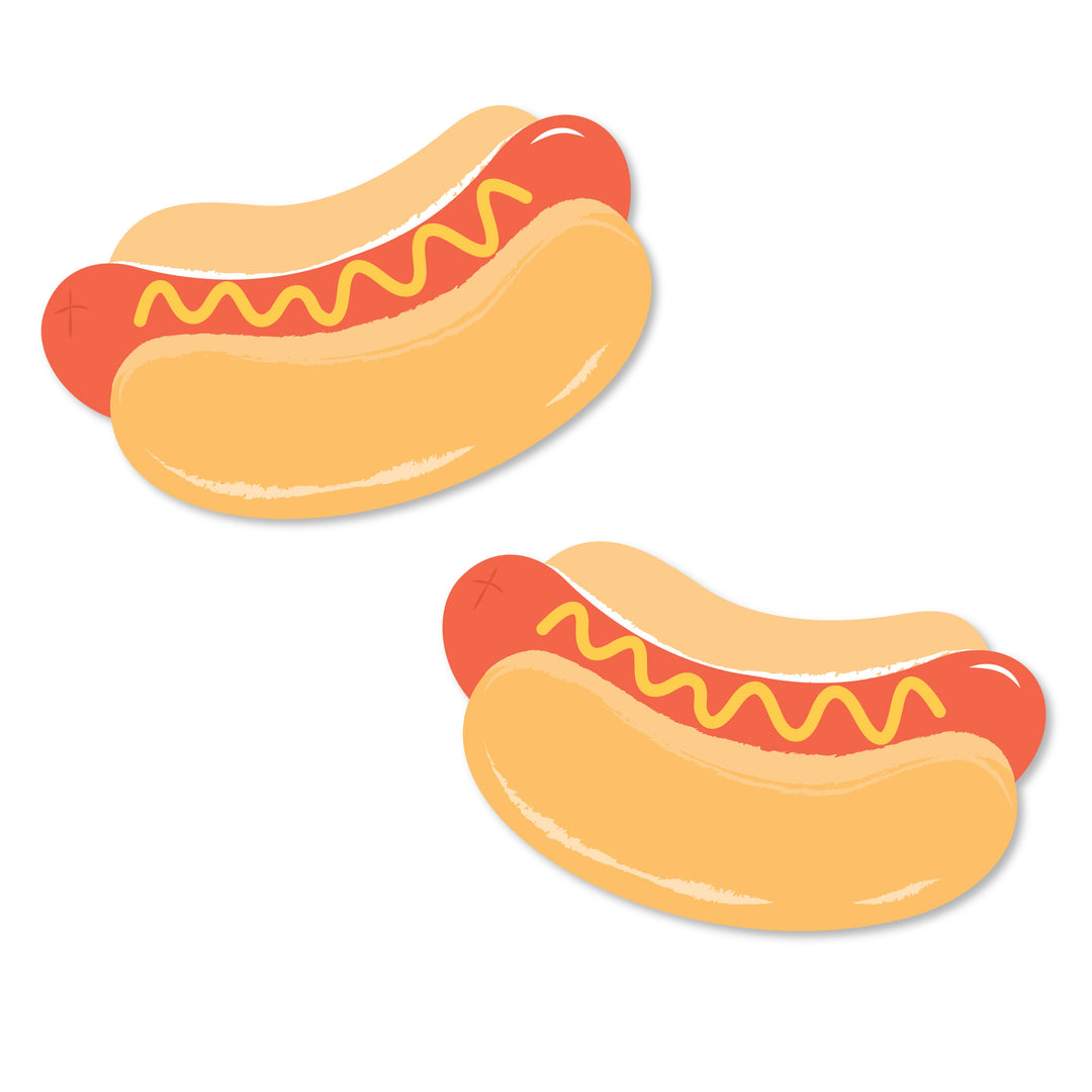 hot dog paper cutouts small party decorations