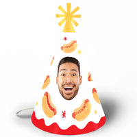 custom hot dog cone hats with face design party hats