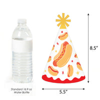 hot dog hat design close-up playful pattern