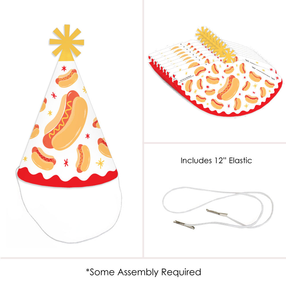 party hat detail elastic strap and cardstock