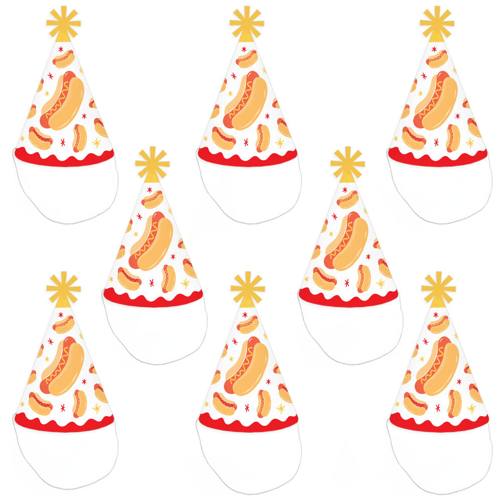 set of 8 hats flat and assembled view