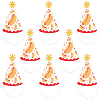 set of 8 hats flat and assembled view