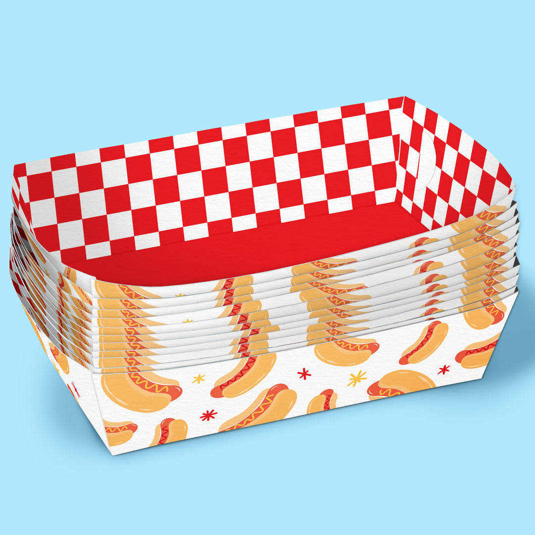 set of 12 trays stacked