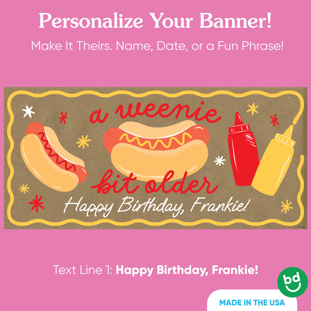kraft paper banner texture and print detail
