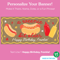 kraft paper banner texture and print detail