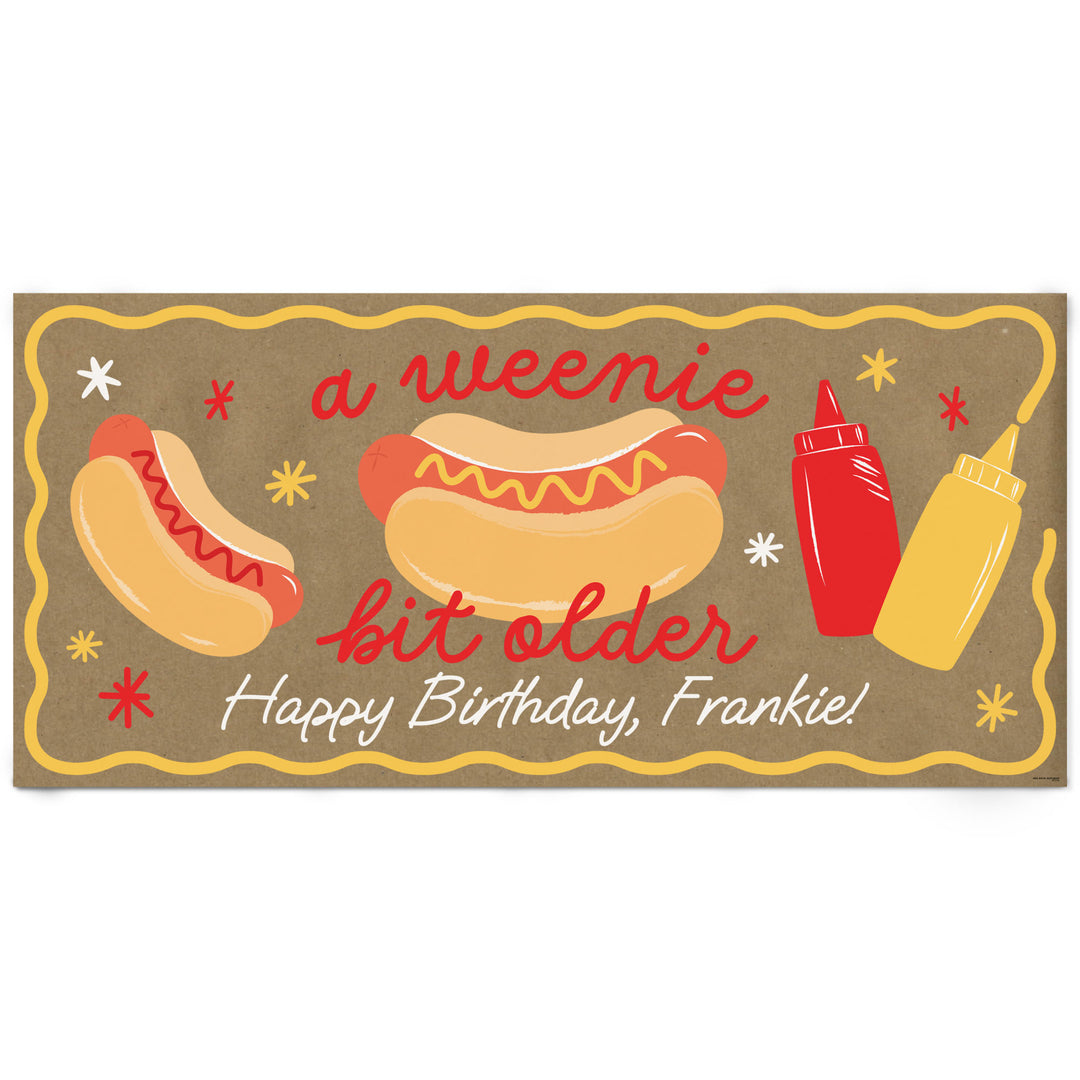 custom a weenie bit older kraft banner personalized text