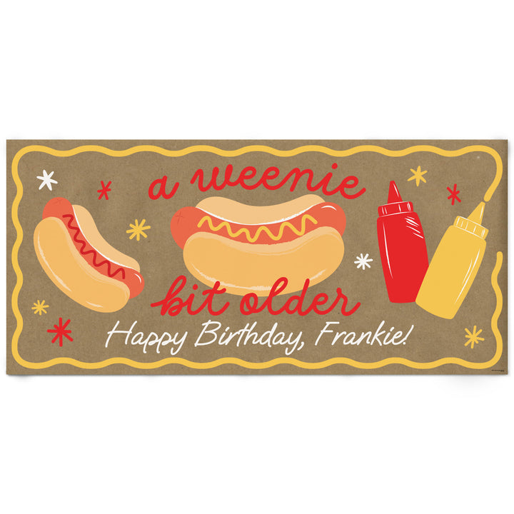 custom a weenie bit older kraft banner personalized text