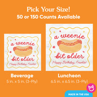stack of personalized napkins quantity display