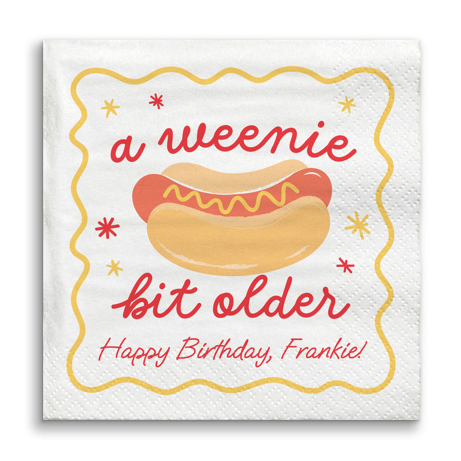 custom hot dog napkins personalized party tableware