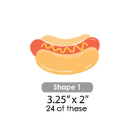 straw topper design close-up hot dog cutout