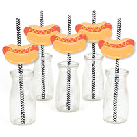 hot dog straw decorations drink accessories party supplies