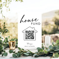 Personalized Photo House Fund QR Code Wedding Sign